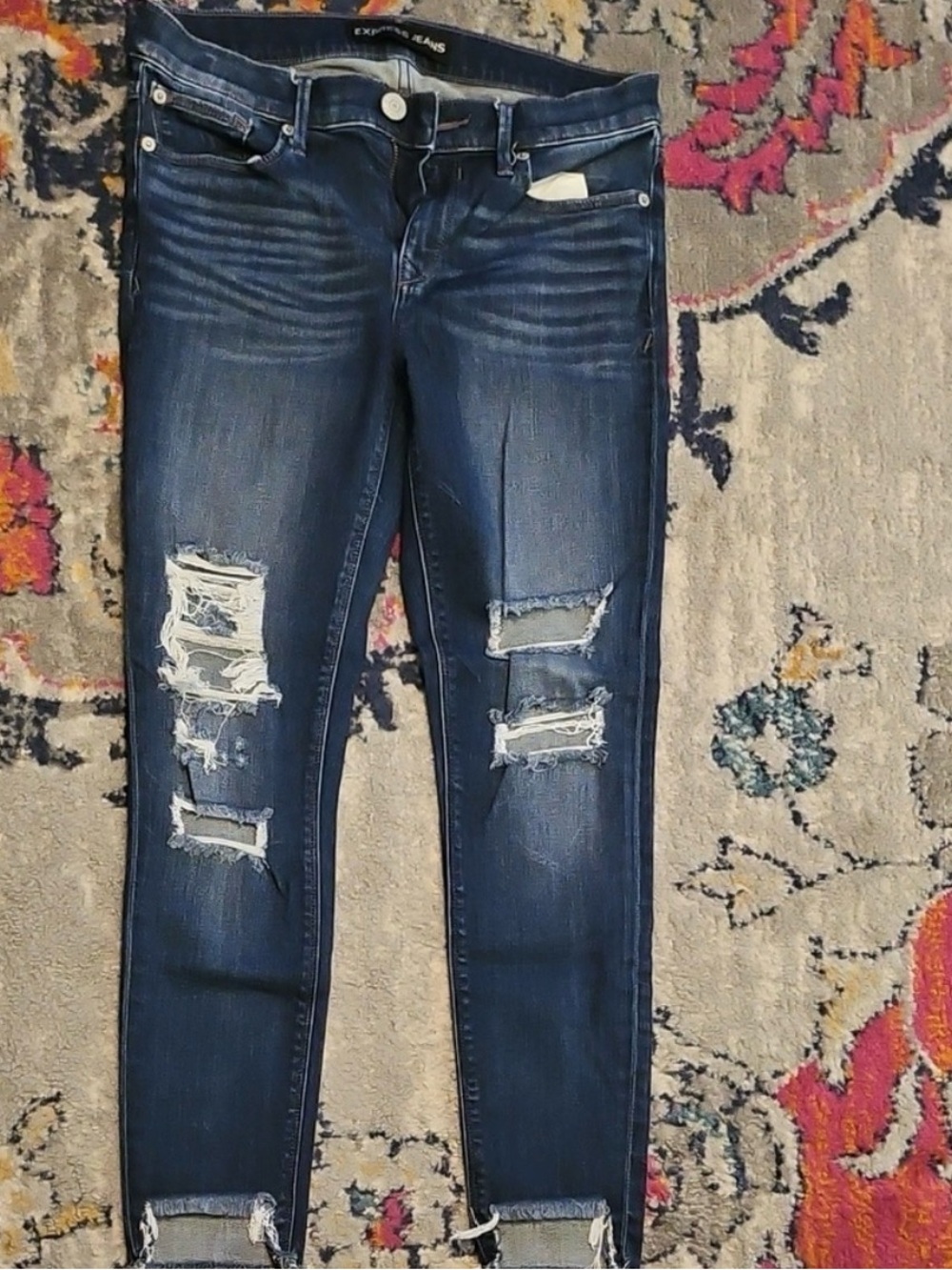 Express Distressed Skinny Jeans - 6R